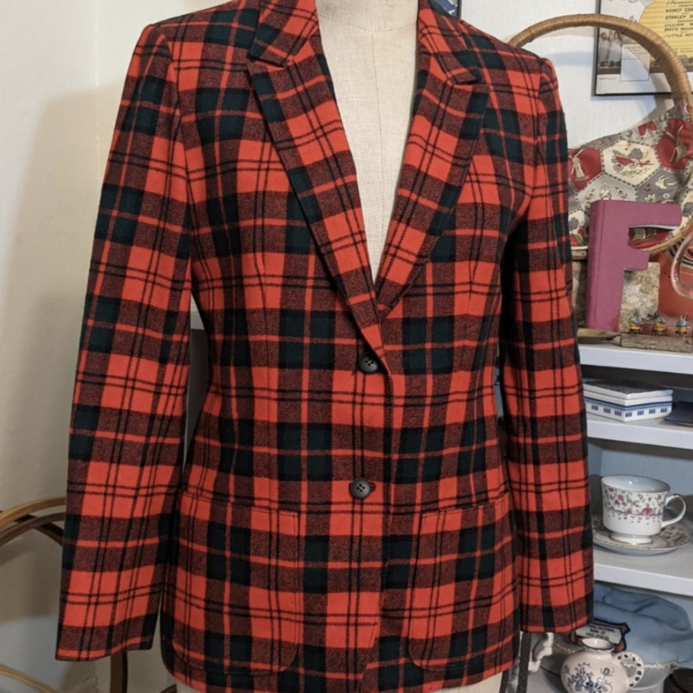 Vintage Pendleton Plaid Blazer